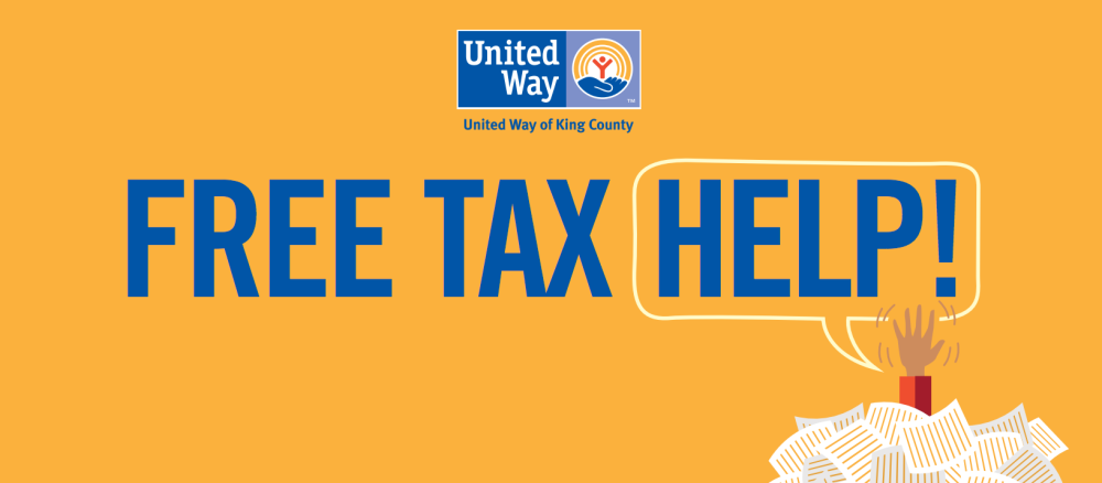 United Way infographic that reads "Free Tax Help!"