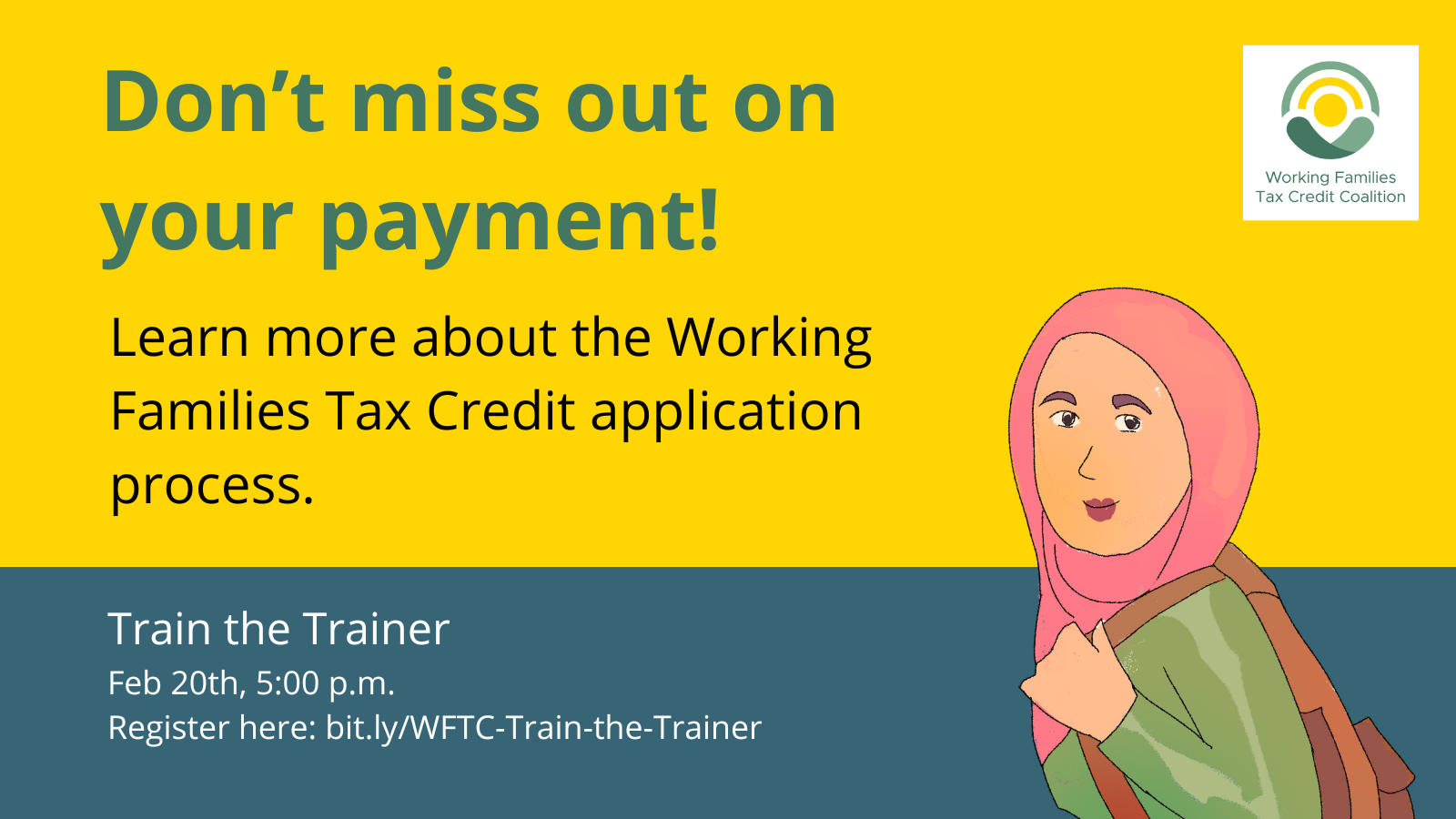Don't miss out on your payment! Learn more about the Working Families Tax Credit application process.